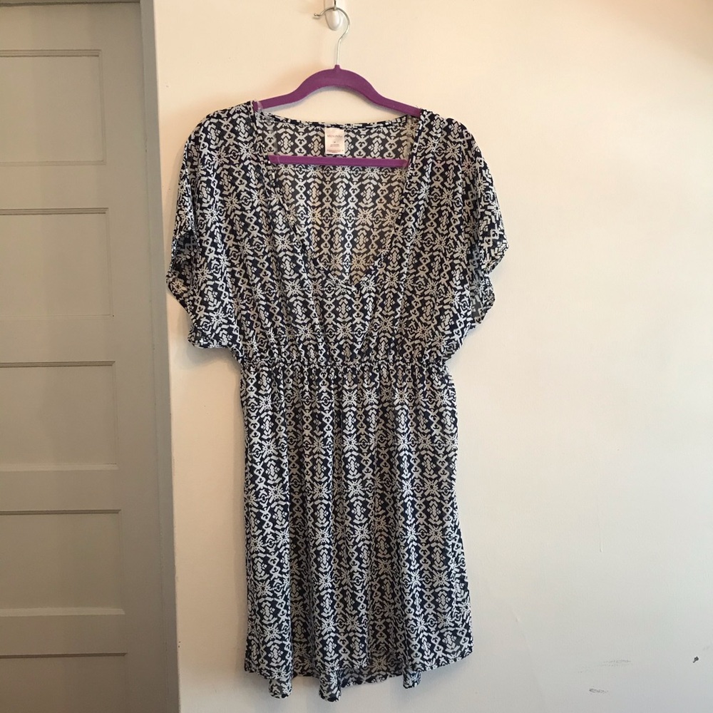 Merona Navy and White Coverup